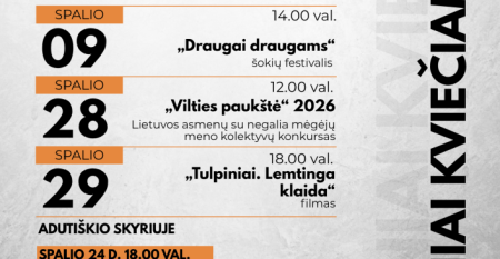 SPALIO renginiai 2026 SPALIO renginiai 2026
